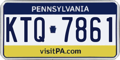 PA license plate KTQ7861