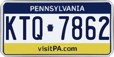 PA license plate KTQ7862
