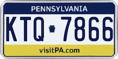 PA license plate KTQ7866