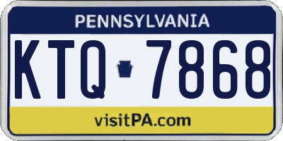 PA license plate KTQ7868