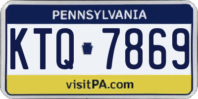 PA license plate KTQ7869