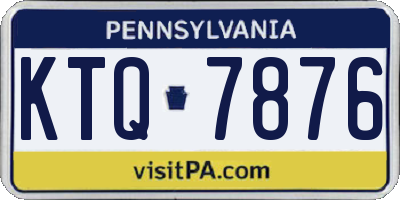 PA license plate KTQ7876