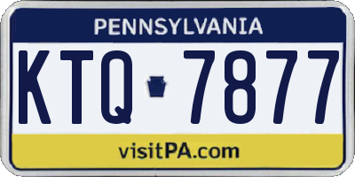 PA license plate KTQ7877