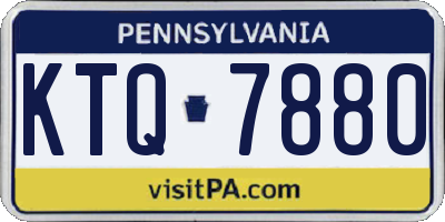 PA license plate KTQ7880