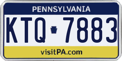 PA license plate KTQ7883