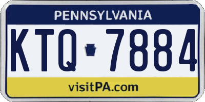 PA license plate KTQ7884