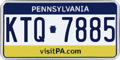 PA license plate KTQ7885