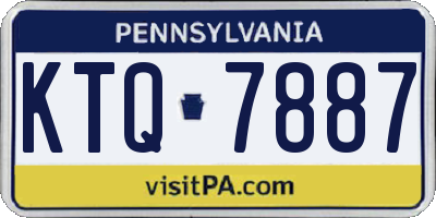 PA license plate KTQ7887