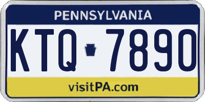 PA license plate KTQ7890