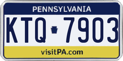 PA license plate KTQ7903