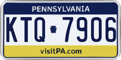 PA license plate KTQ7906