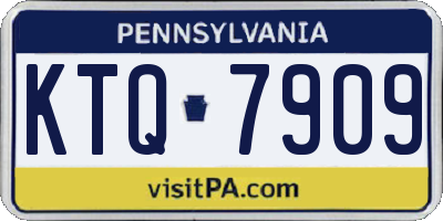 PA license plate KTQ7909