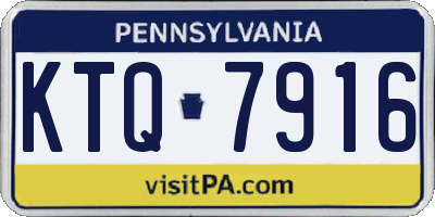 PA license plate KTQ7916