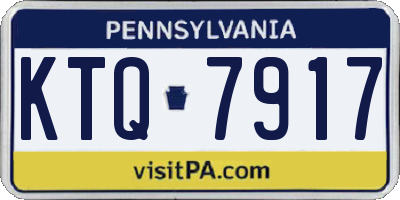 PA license plate KTQ7917