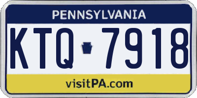 PA license plate KTQ7918