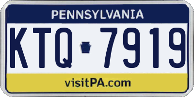 PA license plate KTQ7919