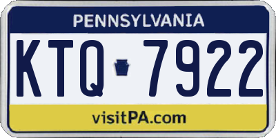 PA license plate KTQ7922