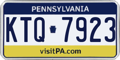 PA license plate KTQ7923