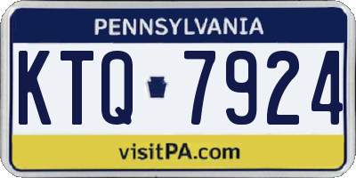 PA license plate KTQ7924