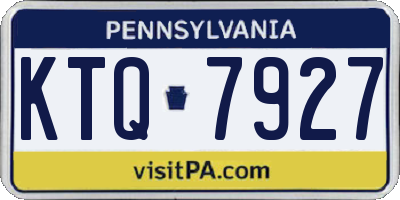 PA license plate KTQ7927