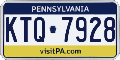 PA license plate KTQ7928