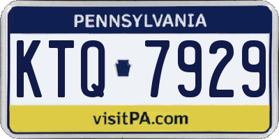 PA license plate KTQ7929