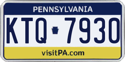 PA license plate KTQ7930