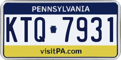 PA license plate KTQ7931