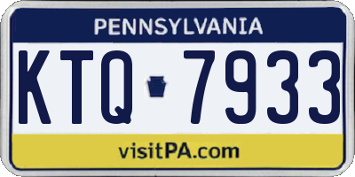 PA license plate KTQ7933