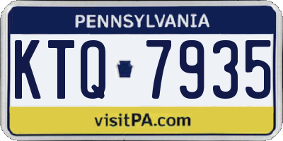 PA license plate KTQ7935