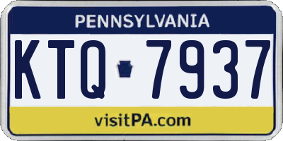 PA license plate KTQ7937