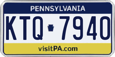 PA license plate KTQ7940