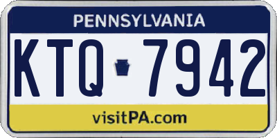 PA license plate KTQ7942