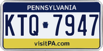 PA license plate KTQ7947