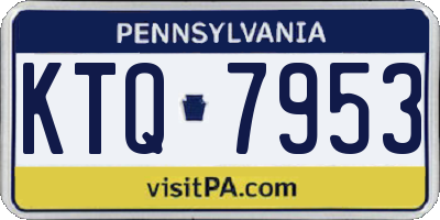 PA license plate KTQ7953