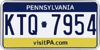 PA license plate KTQ7954