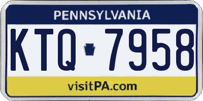 PA license plate KTQ7958