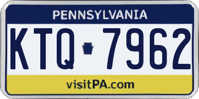 PA license plate KTQ7962