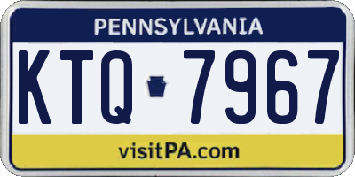 PA license plate KTQ7967