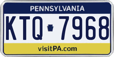 PA license plate KTQ7968