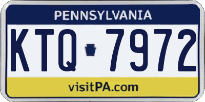 PA license plate KTQ7972
