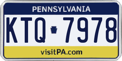 PA license plate KTQ7978