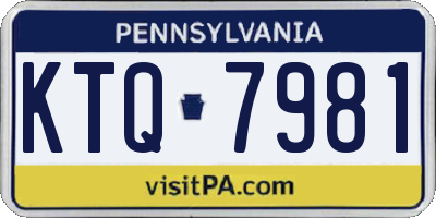 PA license plate KTQ7981