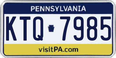 PA license plate KTQ7985