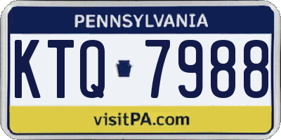 PA license plate KTQ7988