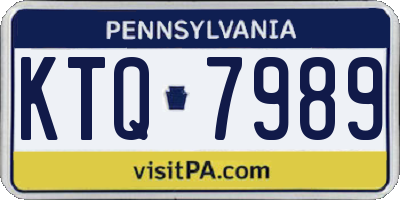 PA license plate KTQ7989