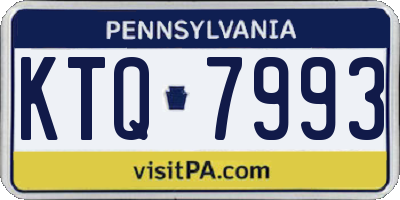 PA license plate KTQ7993