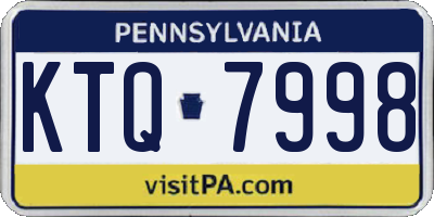 PA license plate KTQ7998