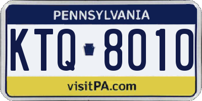 PA license plate KTQ8010