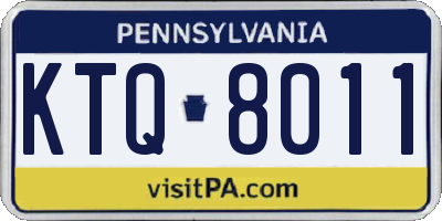 PA license plate KTQ8011